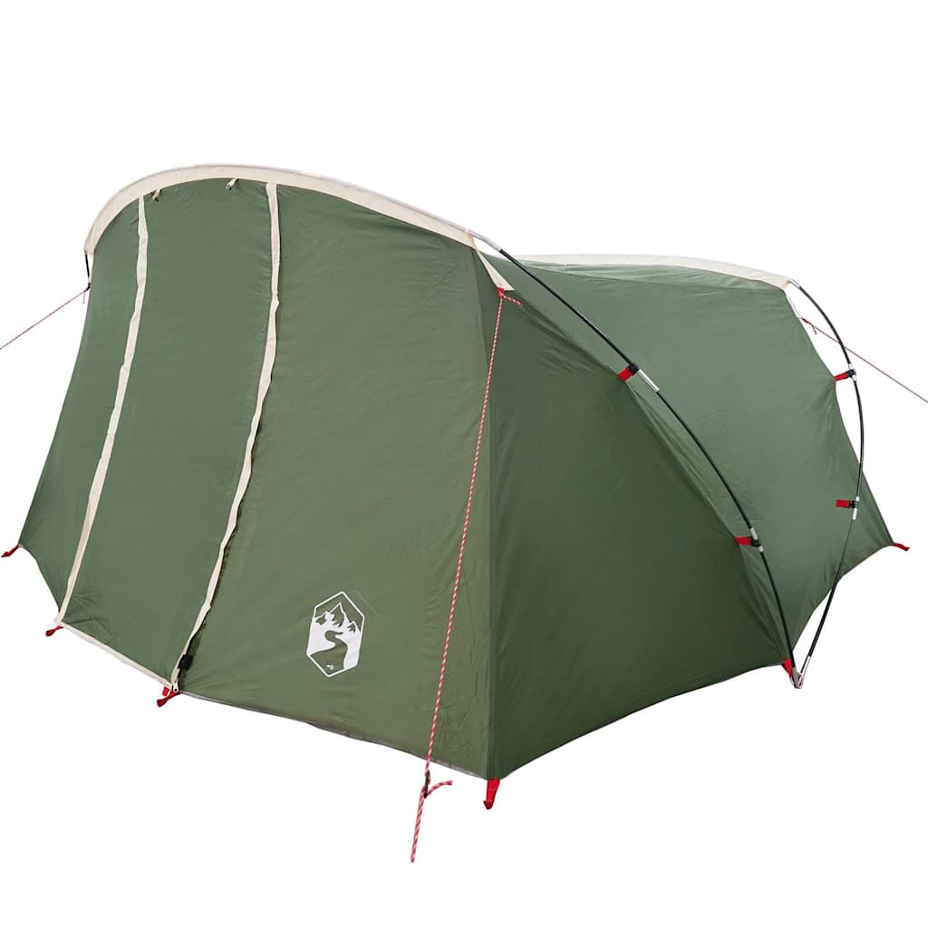 Tents 4 Person Tunnel Camping Tent Waterproof 318x275cm Green White Blue 318 cm