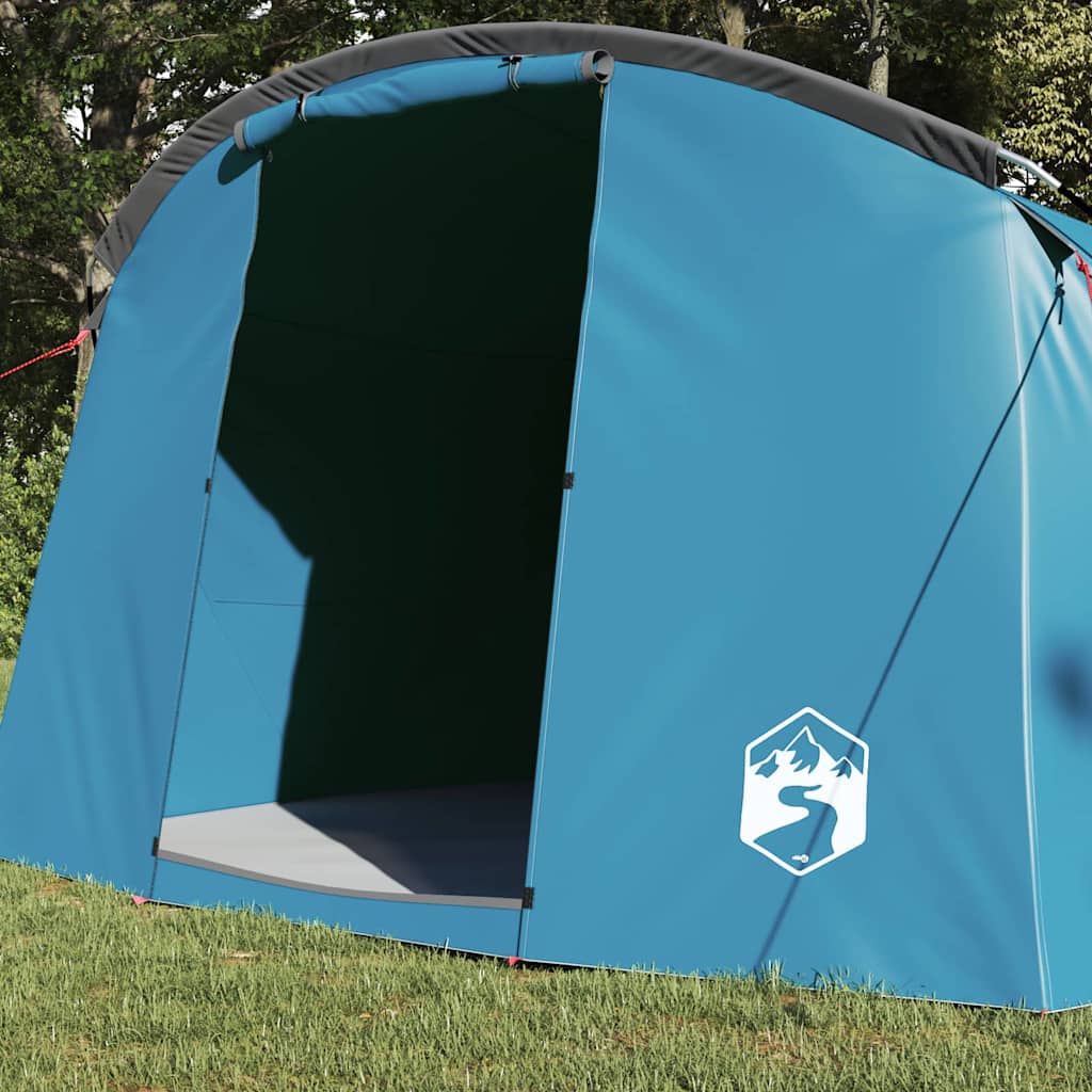 Tents 4 Person Tunnel Camping Tent Waterproof 318x275cm Green White Blue 318 cm
