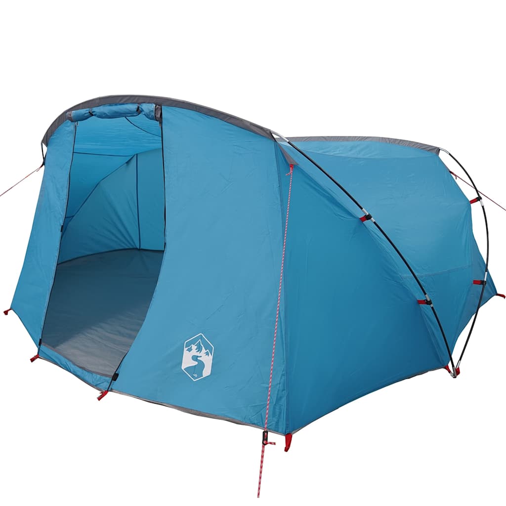 Tents 4 Person Tunnel Camping Tent Waterproof 318x275cm Green White Blue 318 cm