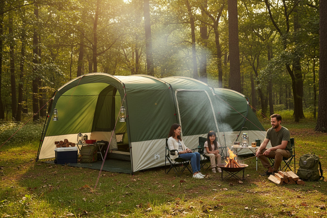 Family Tent 12-Person And White 760 X 645 X 230 Cm