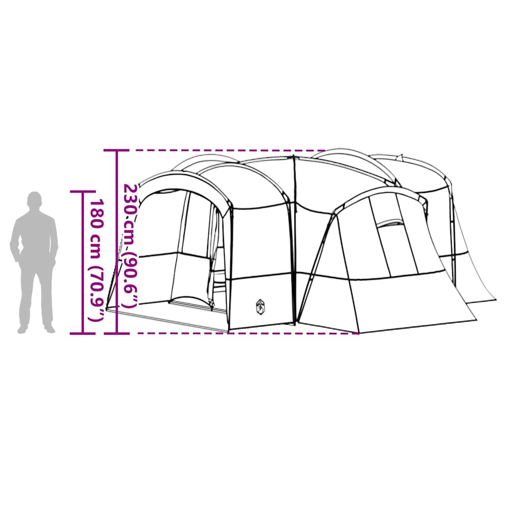Family Tent 12-Person And White 760 X 645 X 230 Cm
