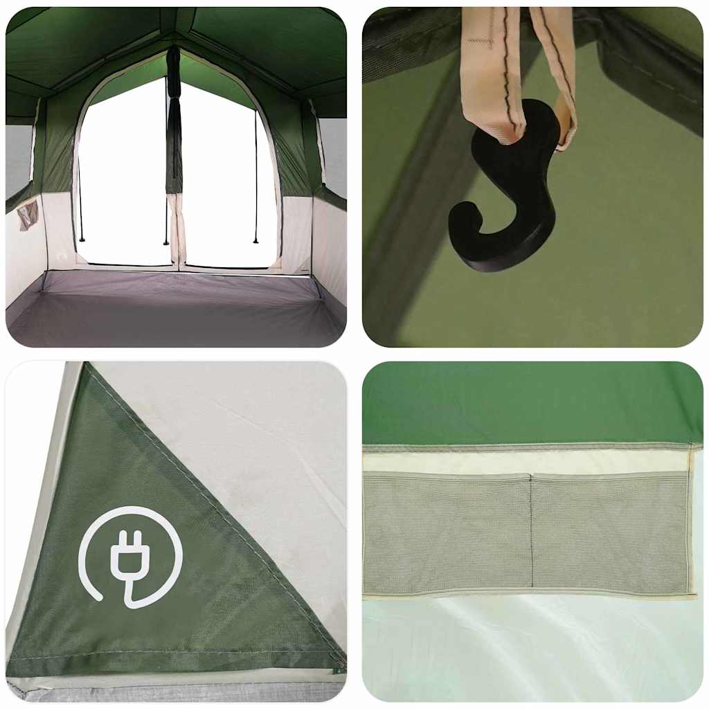 Tents Family Tent 4-Person White 324 X 255 230 Cm Green Grey and orange Blue 324