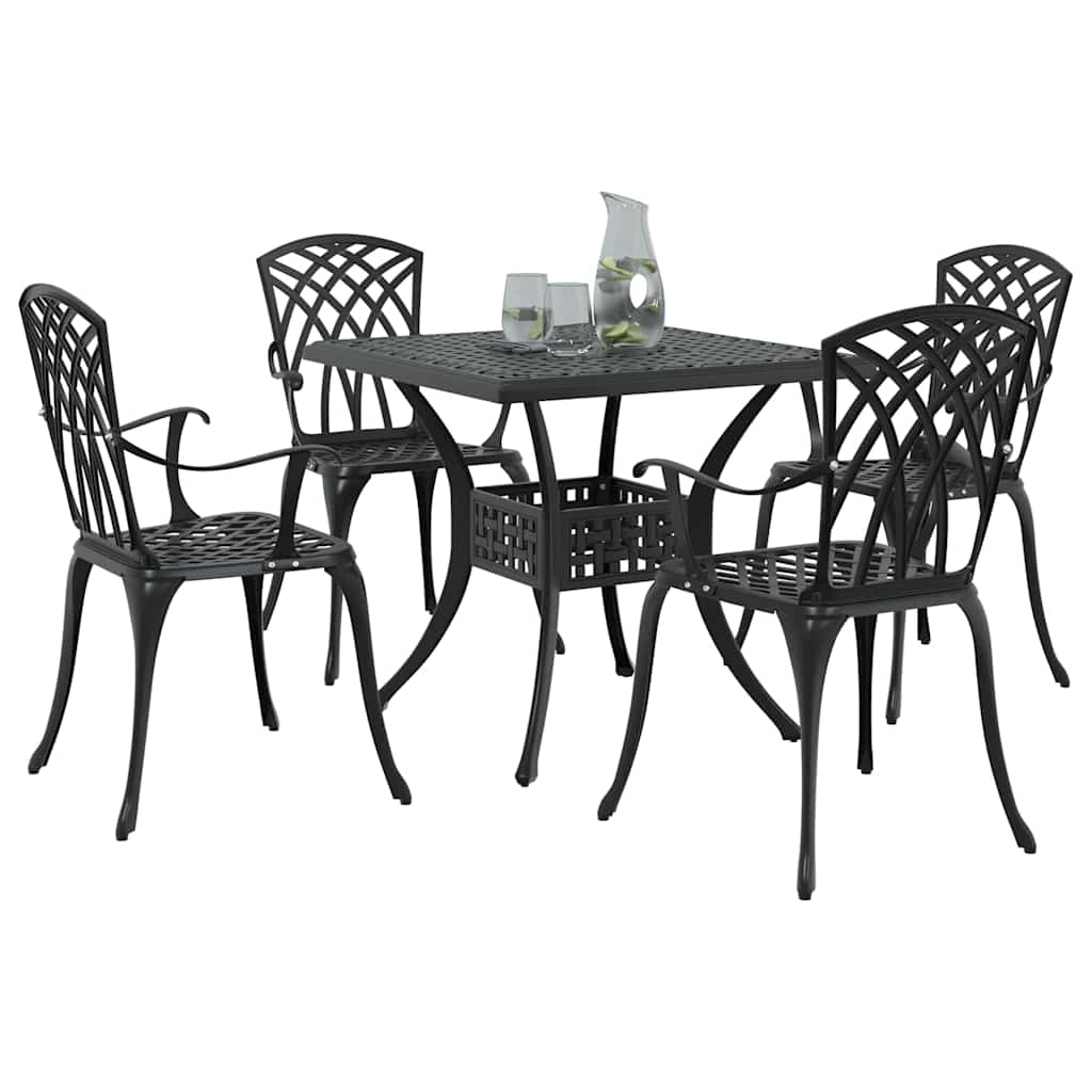Garden Table Set 5 Pcs Cast Aluminium