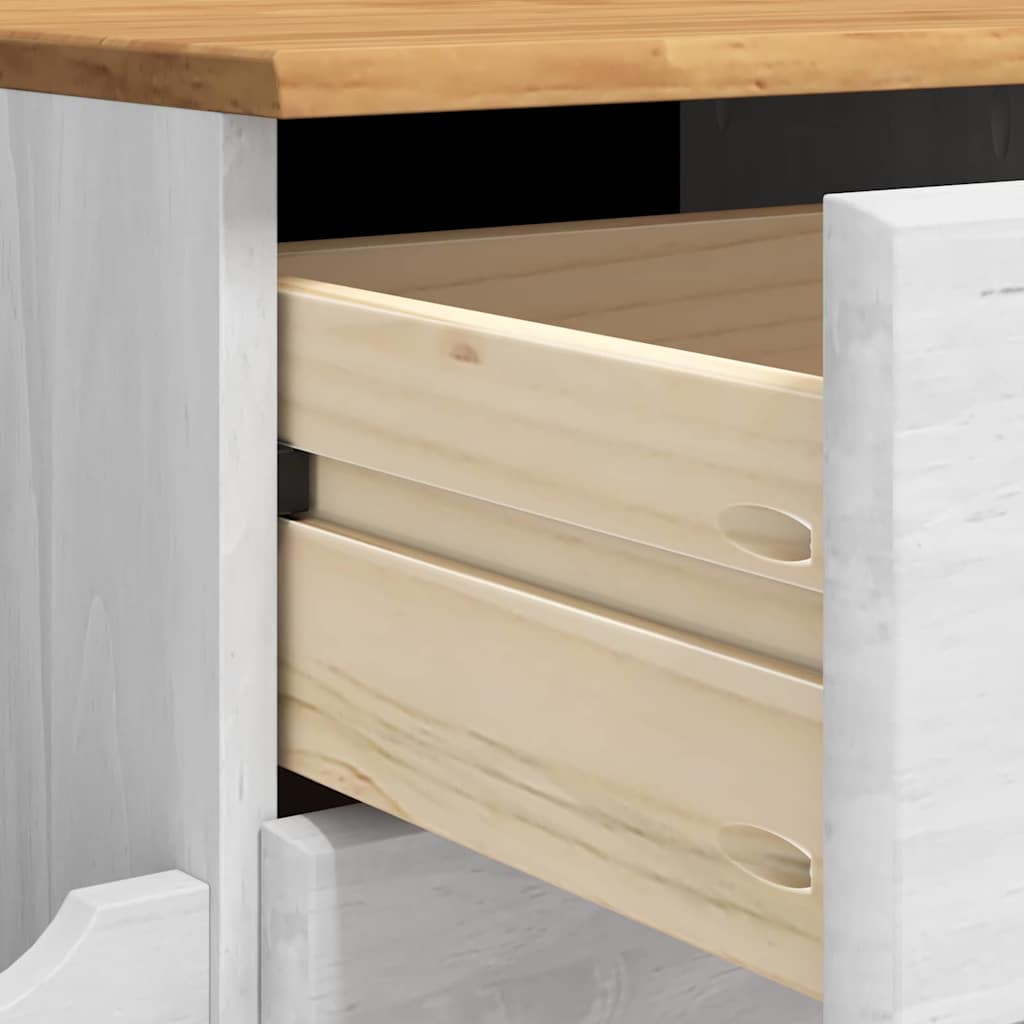 Storage Bench Askim 100 X 39 X 62 Cm Solid Pine Wood