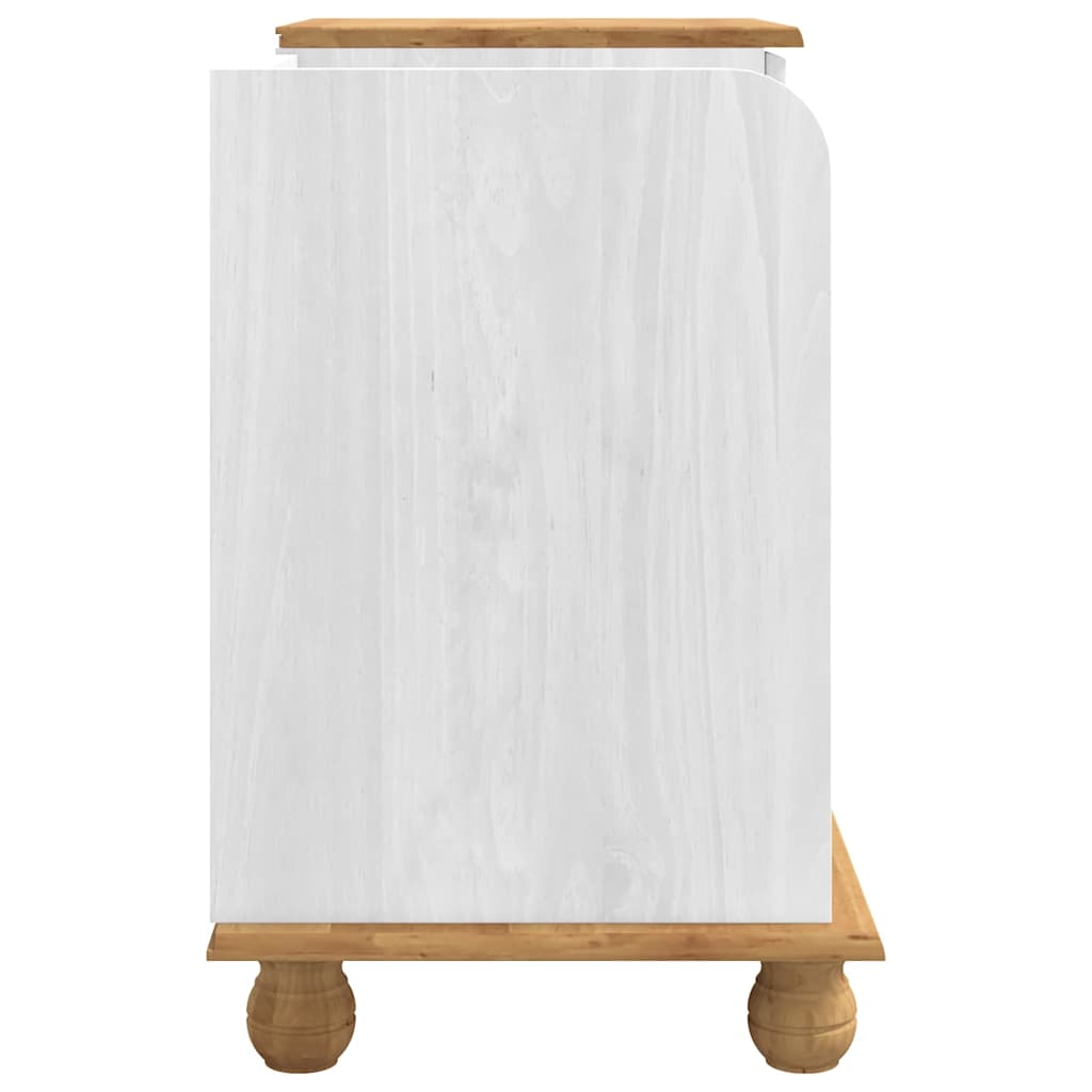 Storage Bench Askim 100 X 39 X 62 Cm Solid Pine Wood