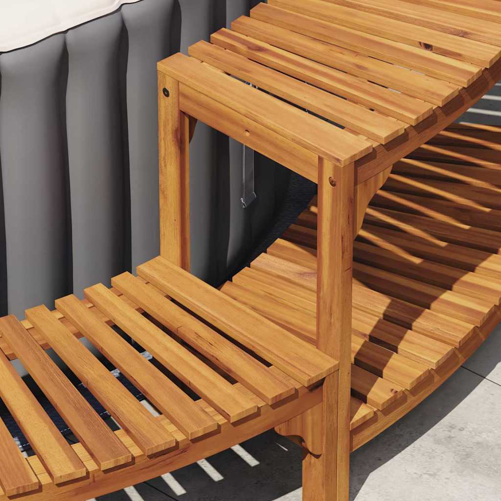 Hot Tub Surround Brown Solid Acacia Wood