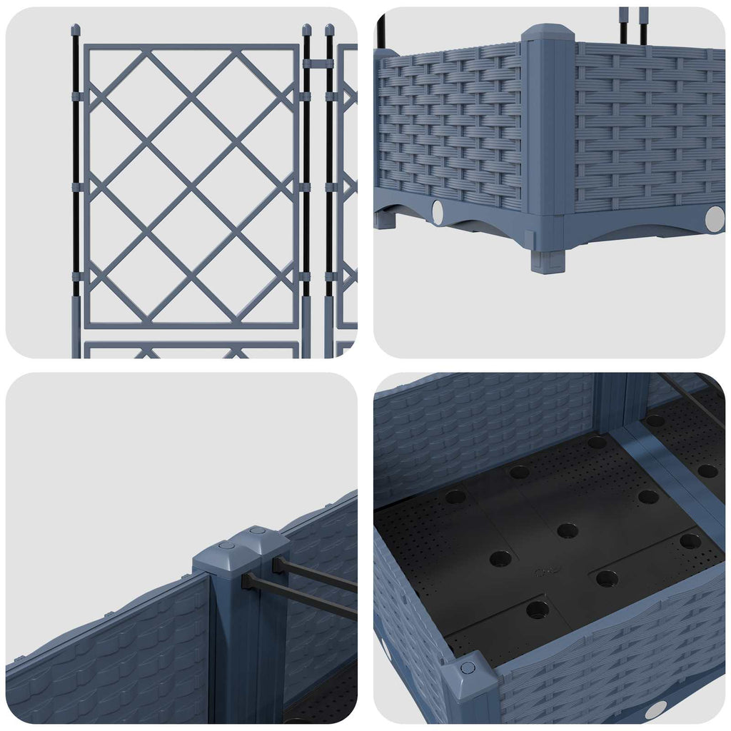 Garden Planter 3 Pcs Pp