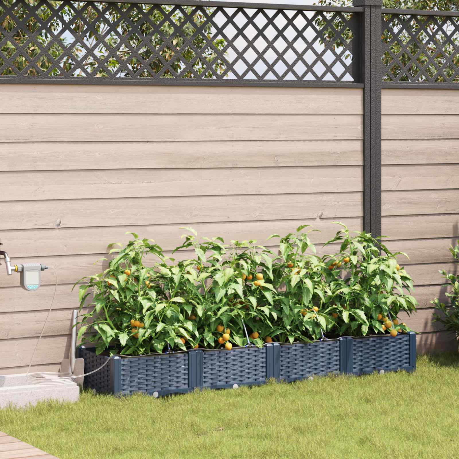 Garden Planter 3 Pcs Pp