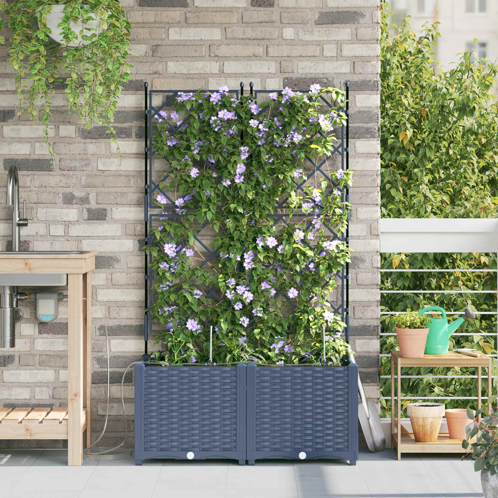 Garden Planter 3 Pcs Pp