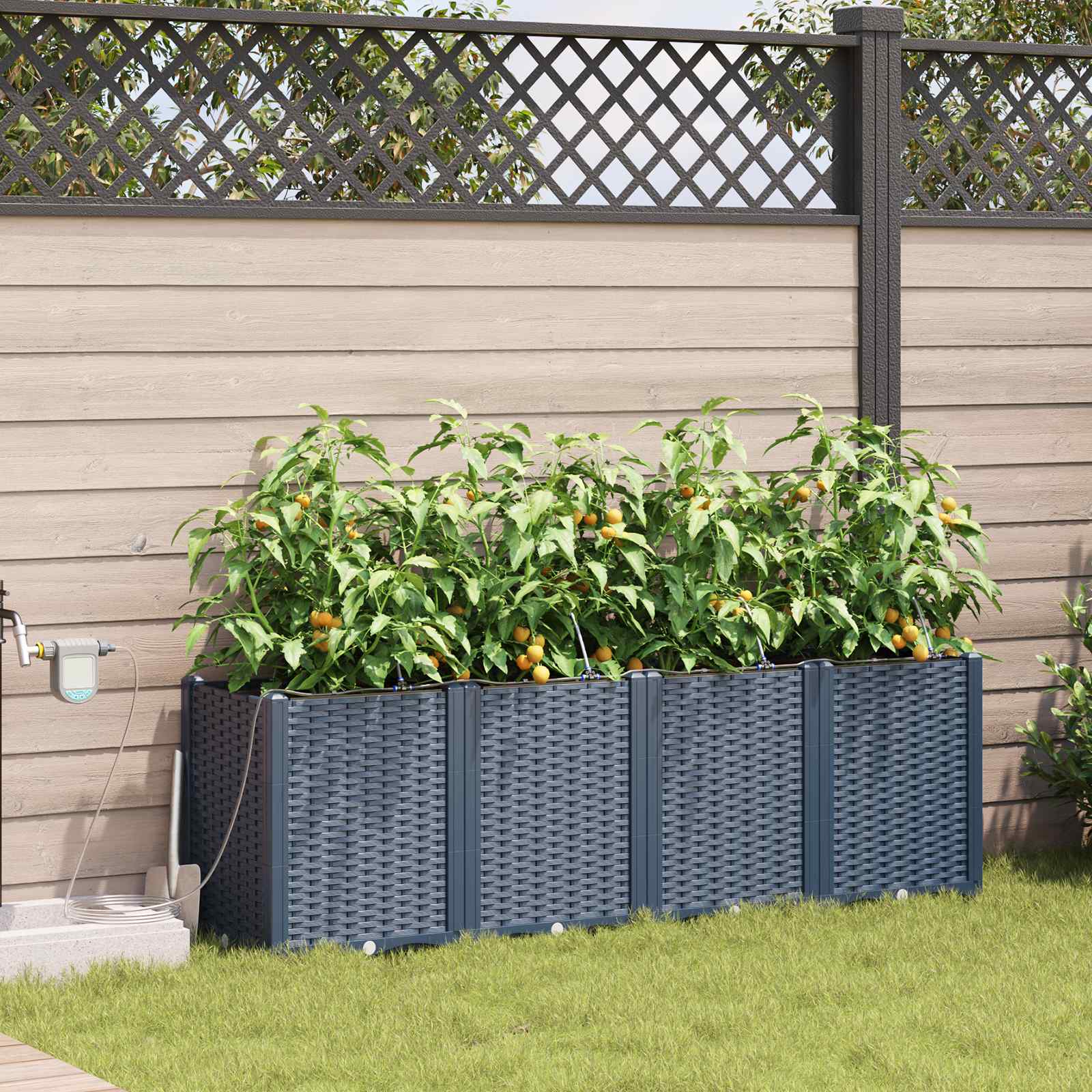 Garden Planter 3 Pcs Pp