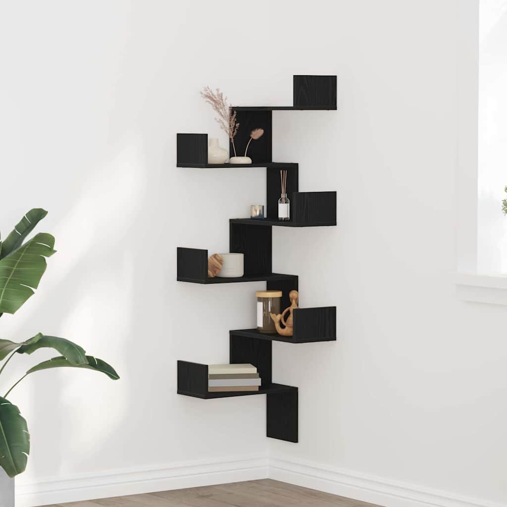 Wall Corner Shelf 45X45X147 Cm Engineered Wood