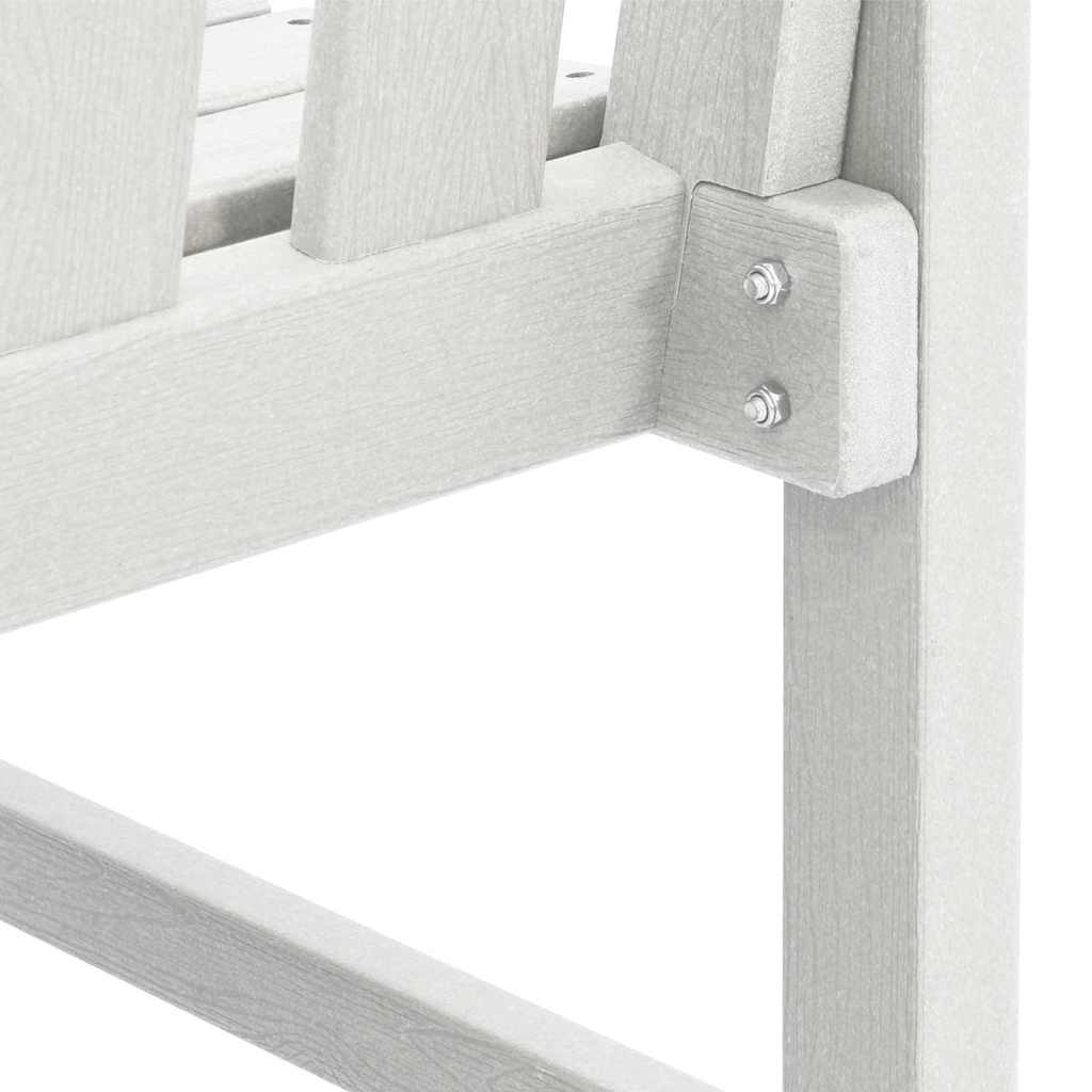 Outdoor Chair 120cm HDPE Garden Bench Grey Patio Seat Weather Resistant Black 12