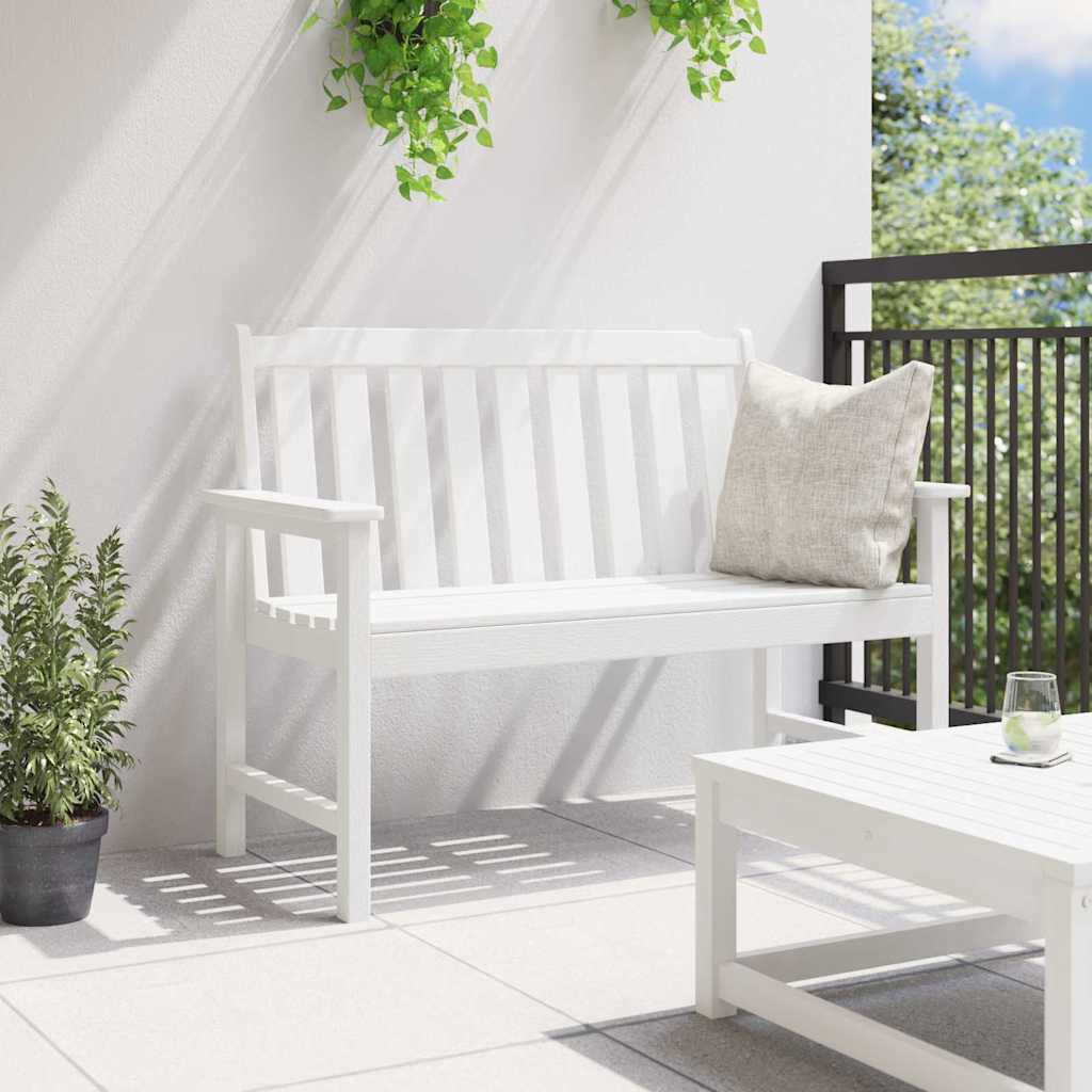 Outdoor Chair 120cm HDPE Garden Bench Grey Patio Seat Weather Resistant Black 12