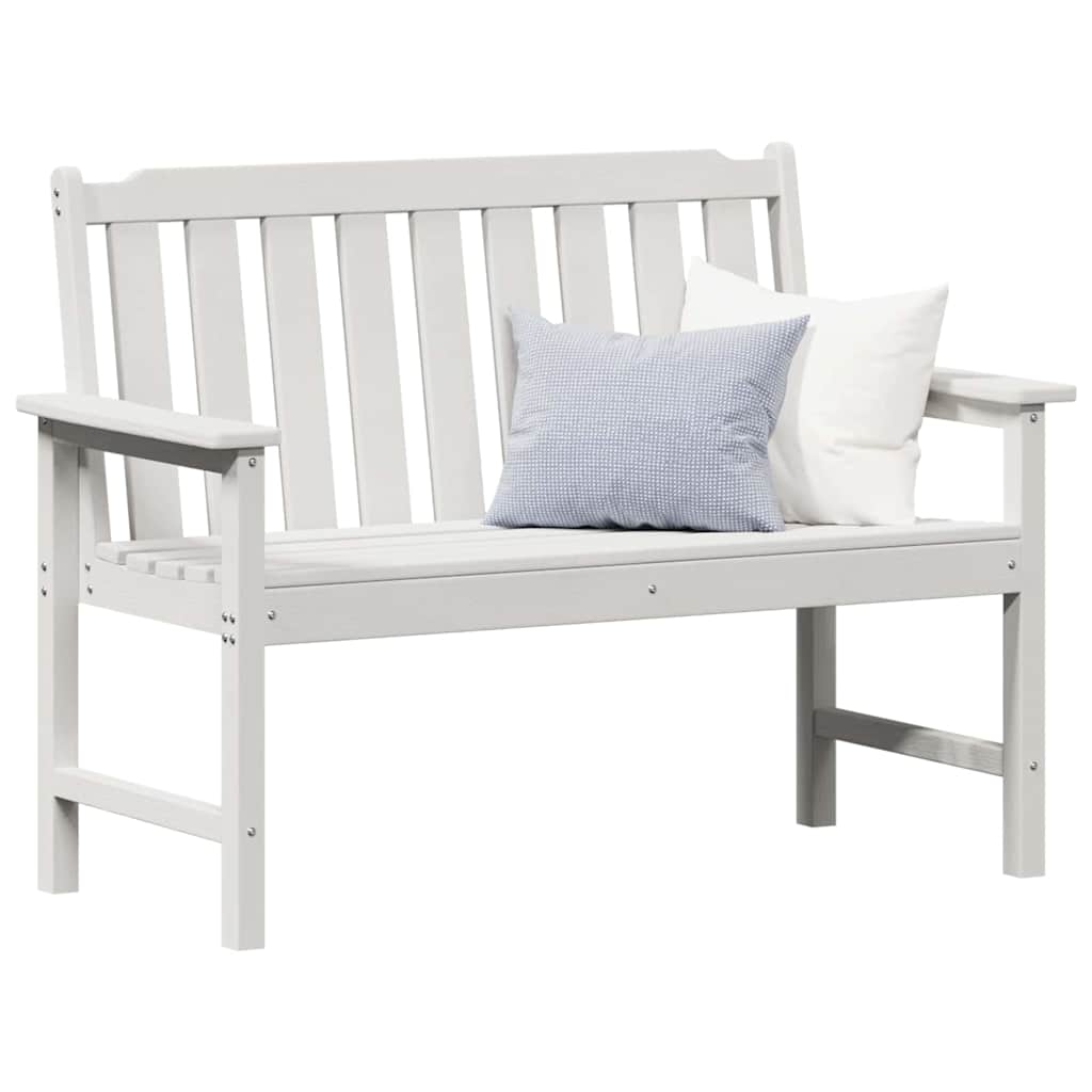Outdoor Chair 120cm HDPE Garden Bench Grey Patio Seat Weather Resistant Black 12