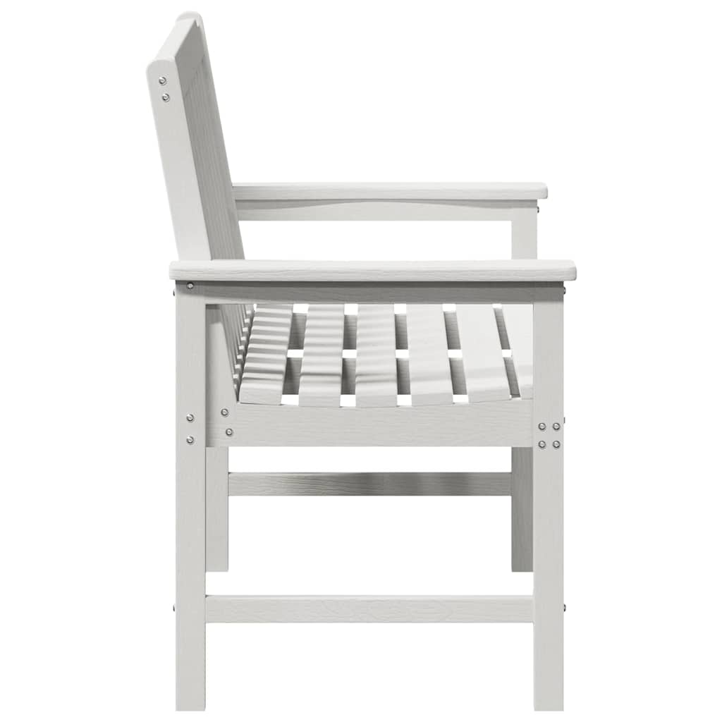 Outdoor Chair 120cm HDPE Garden Bench Grey Patio Seat Weather Resistant Black 12