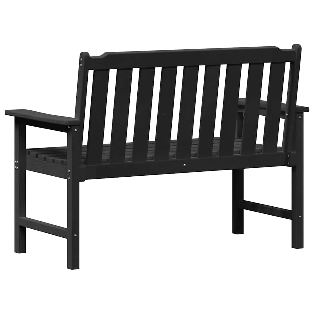 Outdoor Chair 120Cm Hdpe Garden Bench Grey Patio Seat Weather Resistant Black 12
