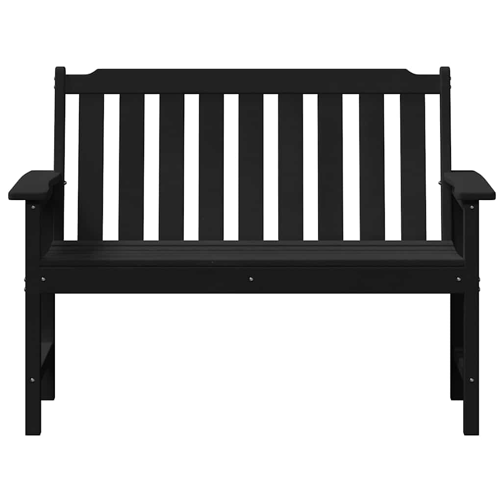 Outdoor Chair 120Cm Hdpe Garden Bench Grey Patio Seat Weather Resistant Black 12