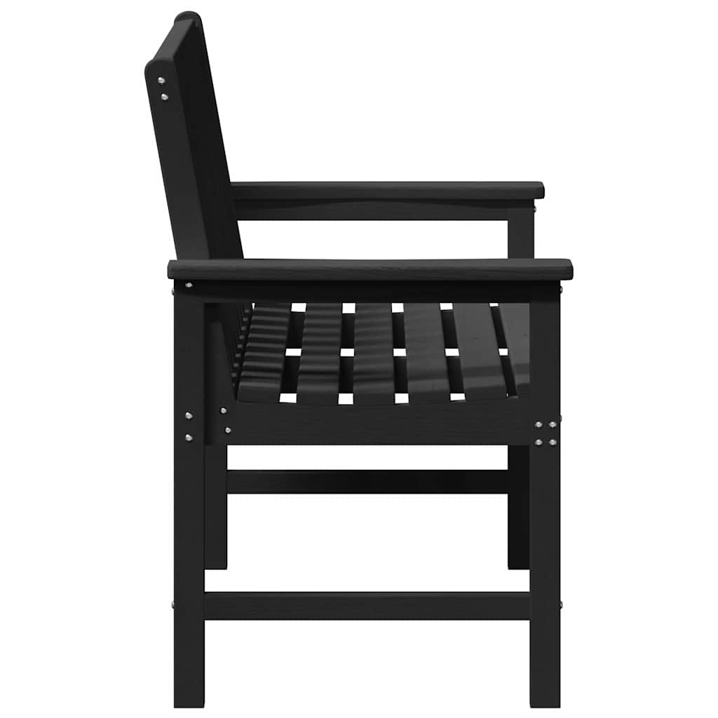 Outdoor Chair 120Cm Hdpe Garden Bench Grey Patio Seat Weather Resistant Black 12