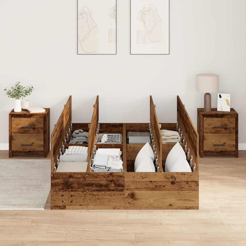 Storage Bed Frame Engineered Wood