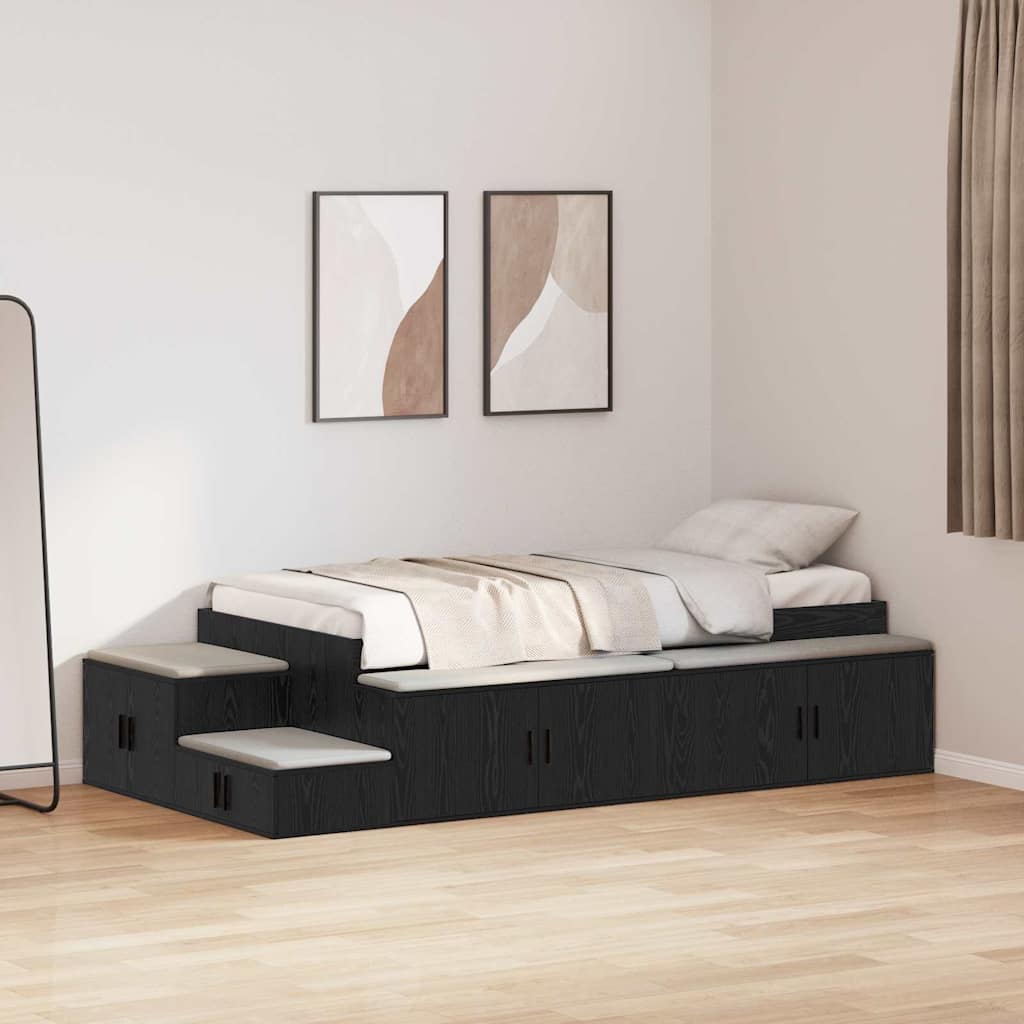 Storage Bed Frame 234 X 103 X 53.5 Cm Engineered Wood