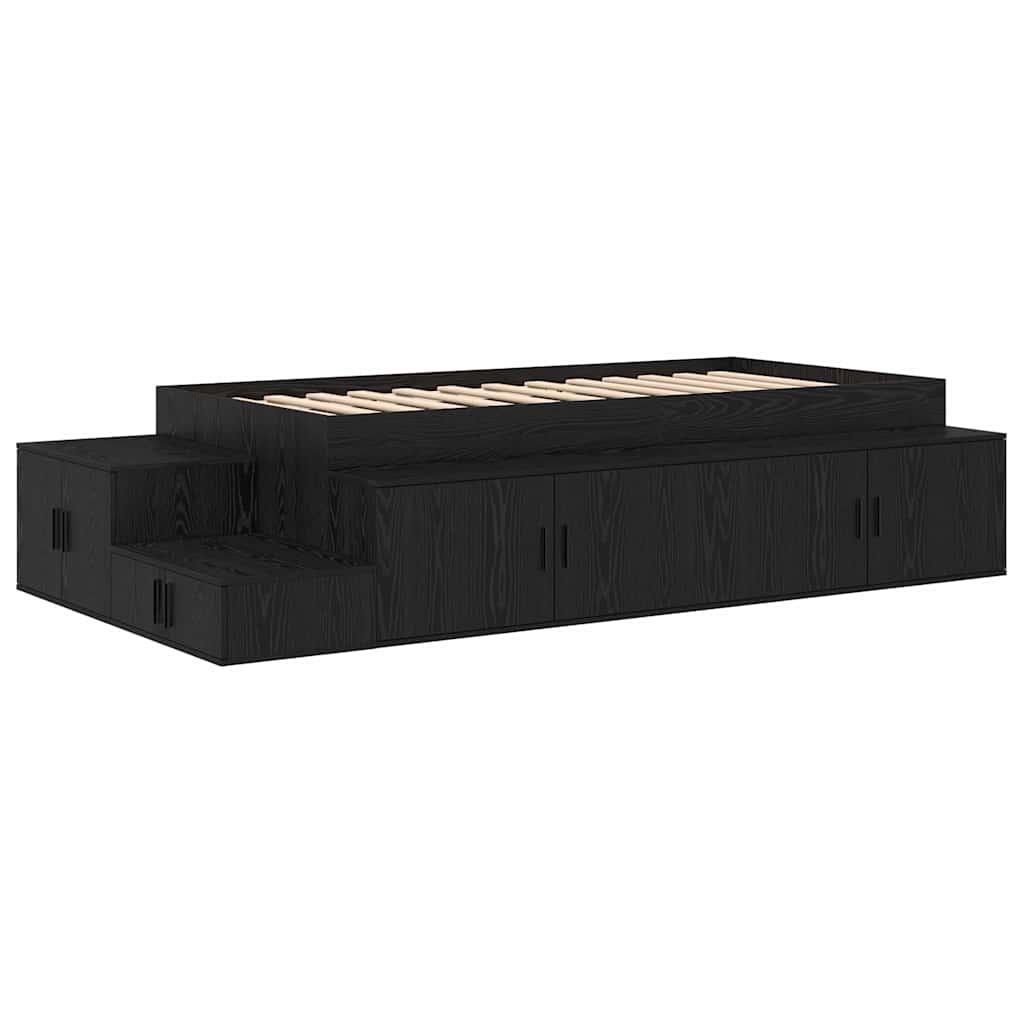 Storage Bed Frame 234 X 103 X 53.5 Cm Engineered Wood