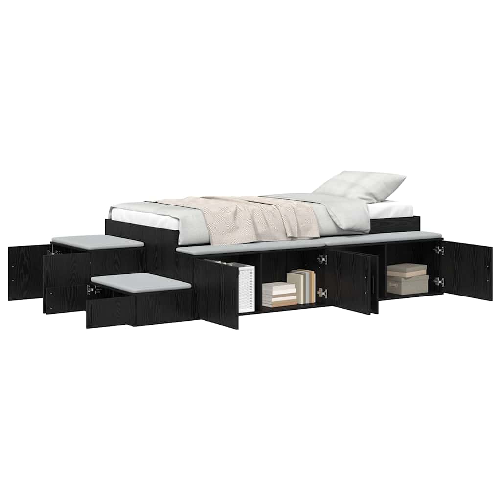 Storage Bed Frame 234 X 103 X 53.5 Cm Engineered Wood