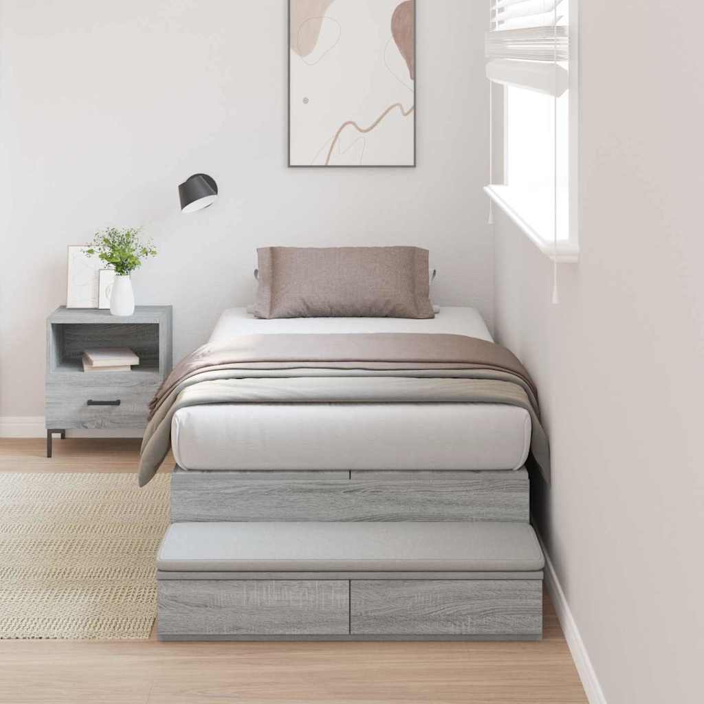 Storage Bed Frame 120 Cm Engineered Wood