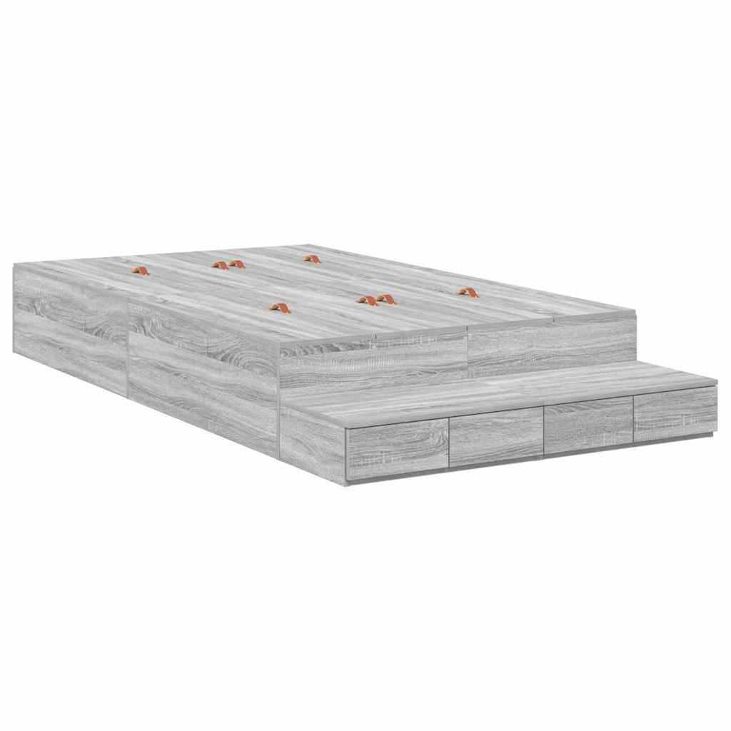 Storage Bed Frame 120 Cm Engineered Wood