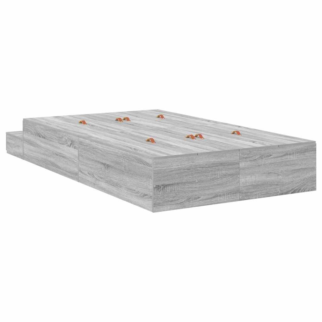 Storage Bed Frame 120 Cm Engineered Wood