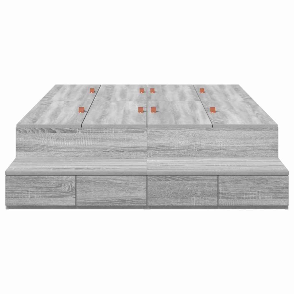 Storage Bed Frame 120 Cm Engineered Wood