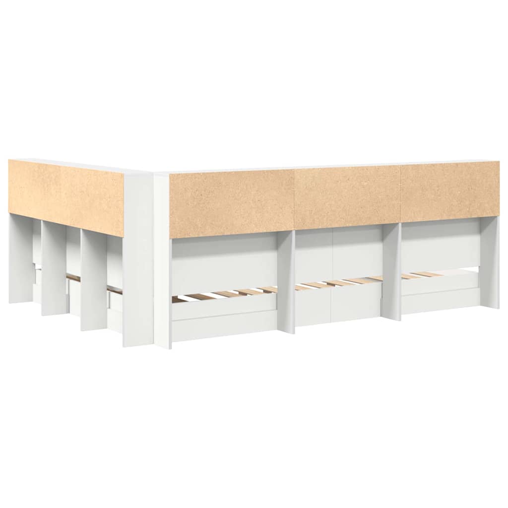 Bookcase Bed With Headboard Engineered Wood