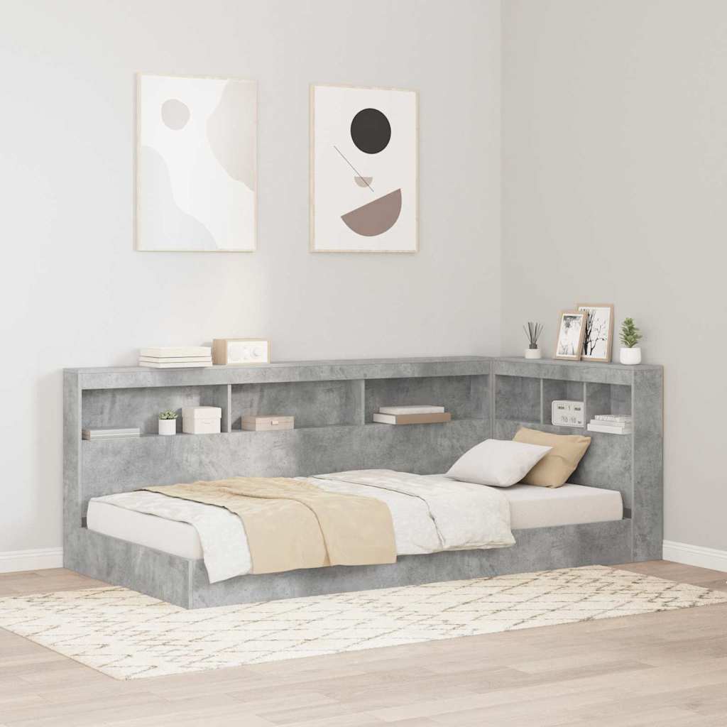 Bookcase Bed With Headboard Engineered Wood