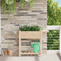 Garden Planter Beige Solid Fir Wood