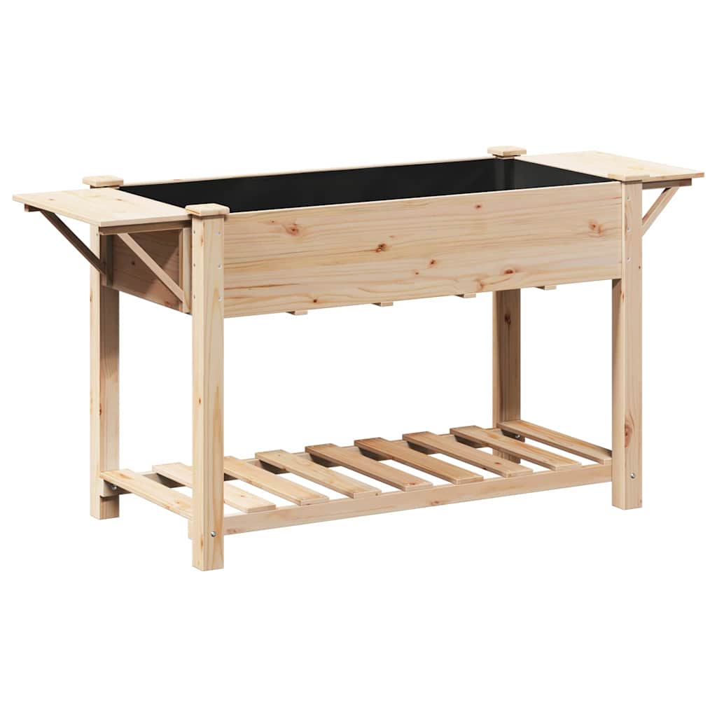 Garden Planter Beige Solid Fir Wood