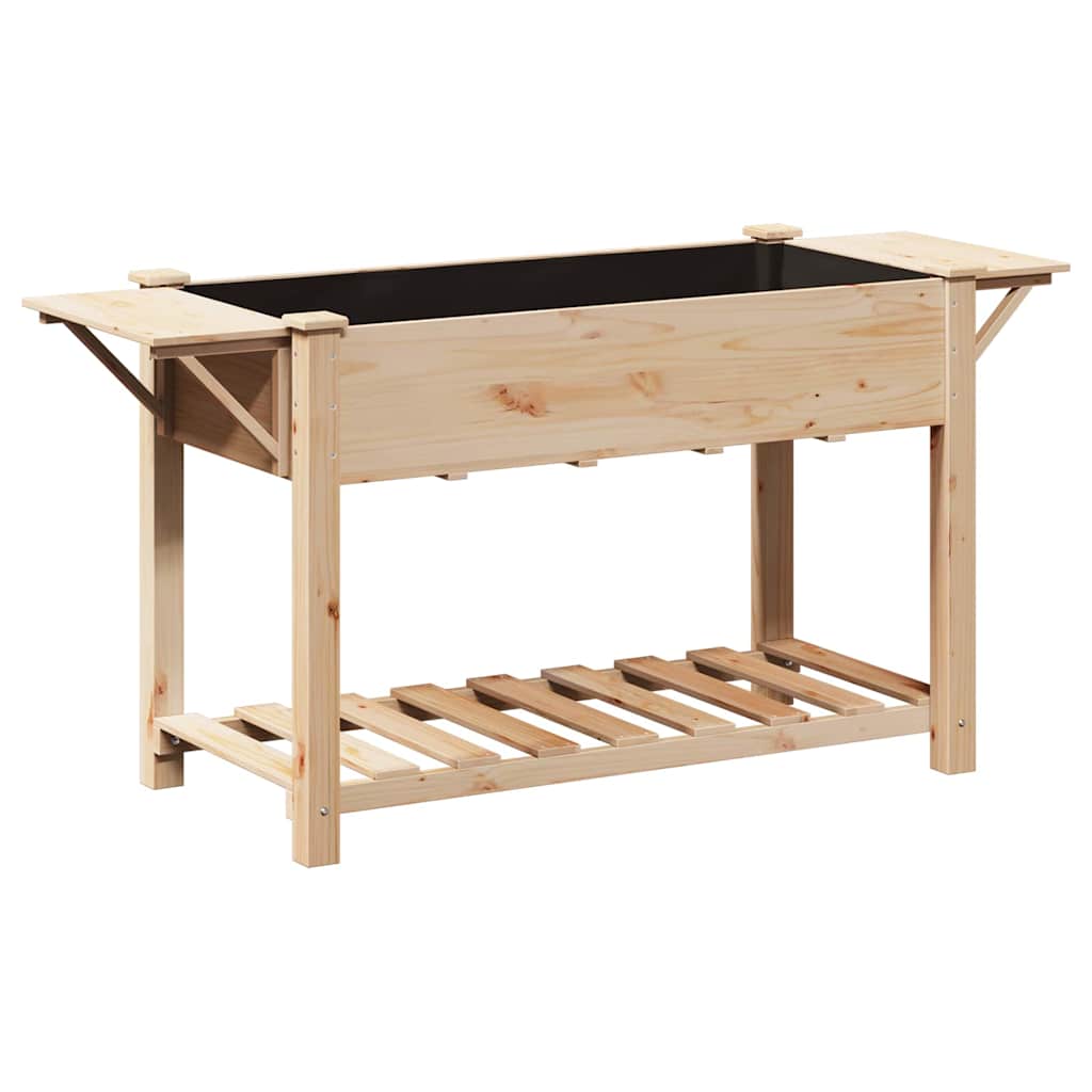Garden Planter Beige Solid Fir Wood