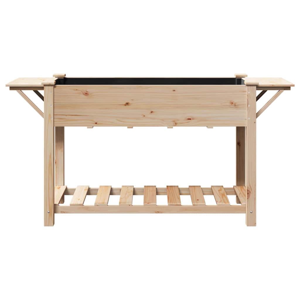 Garden Planter Beige Solid Fir Wood