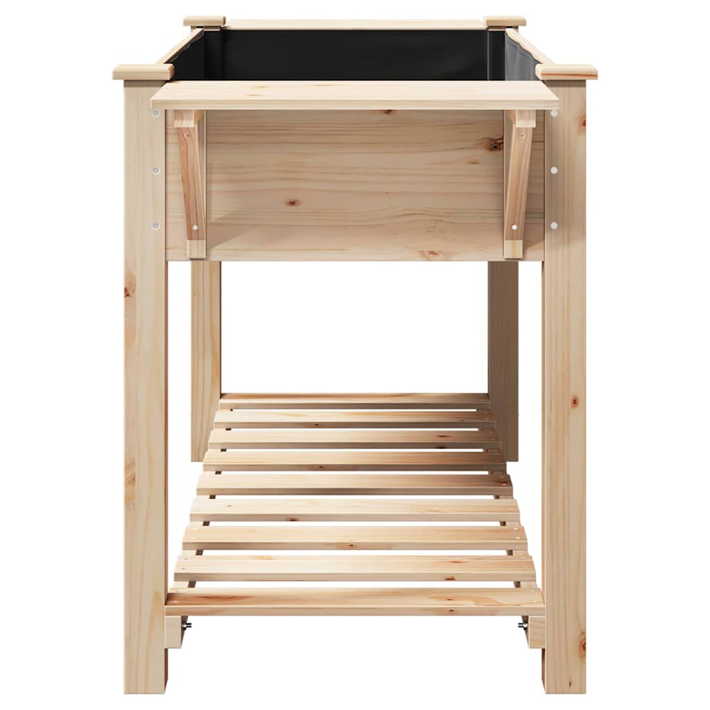 Garden Planter Beige Solid Fir Wood