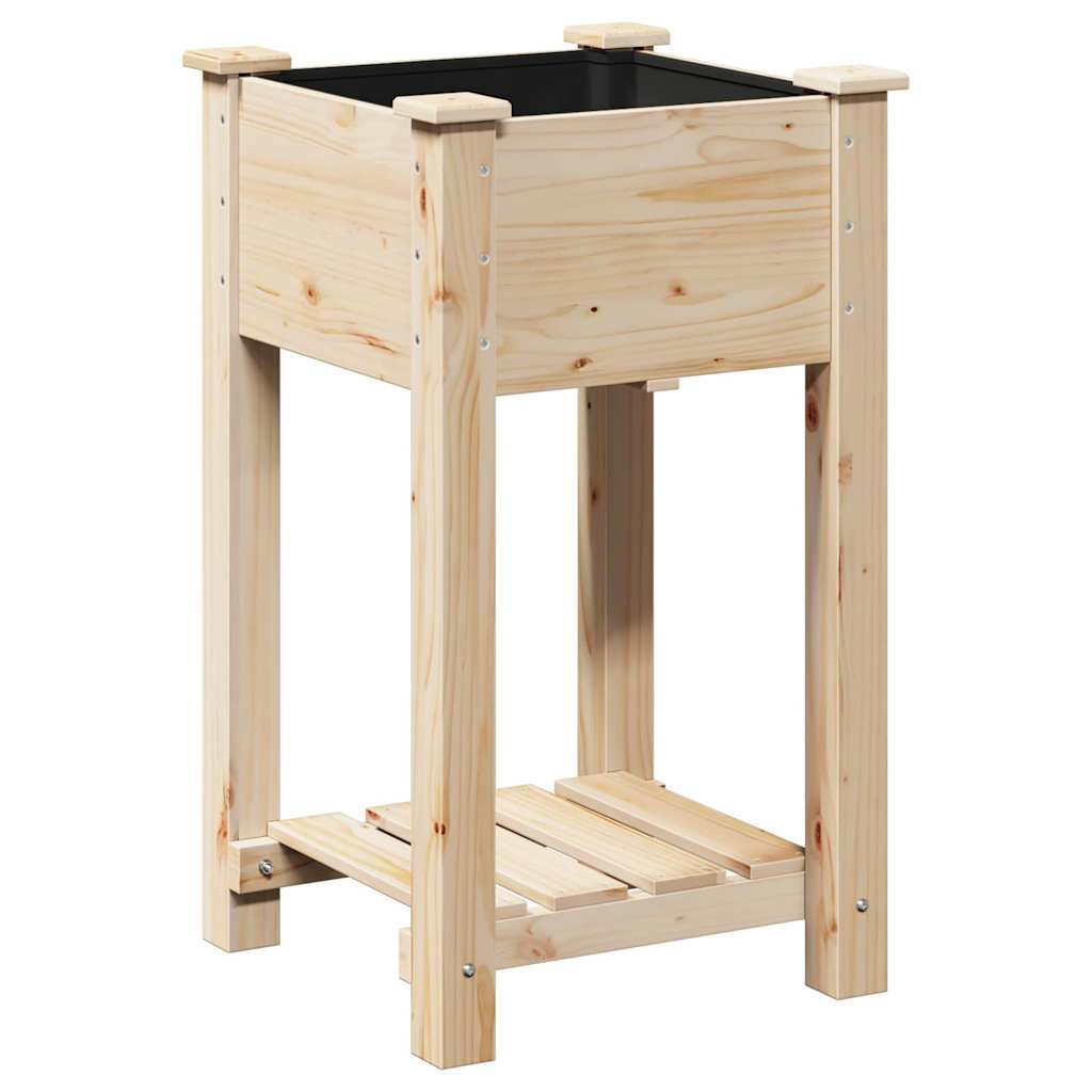 Garden Planter Beige Solid Fir Wood