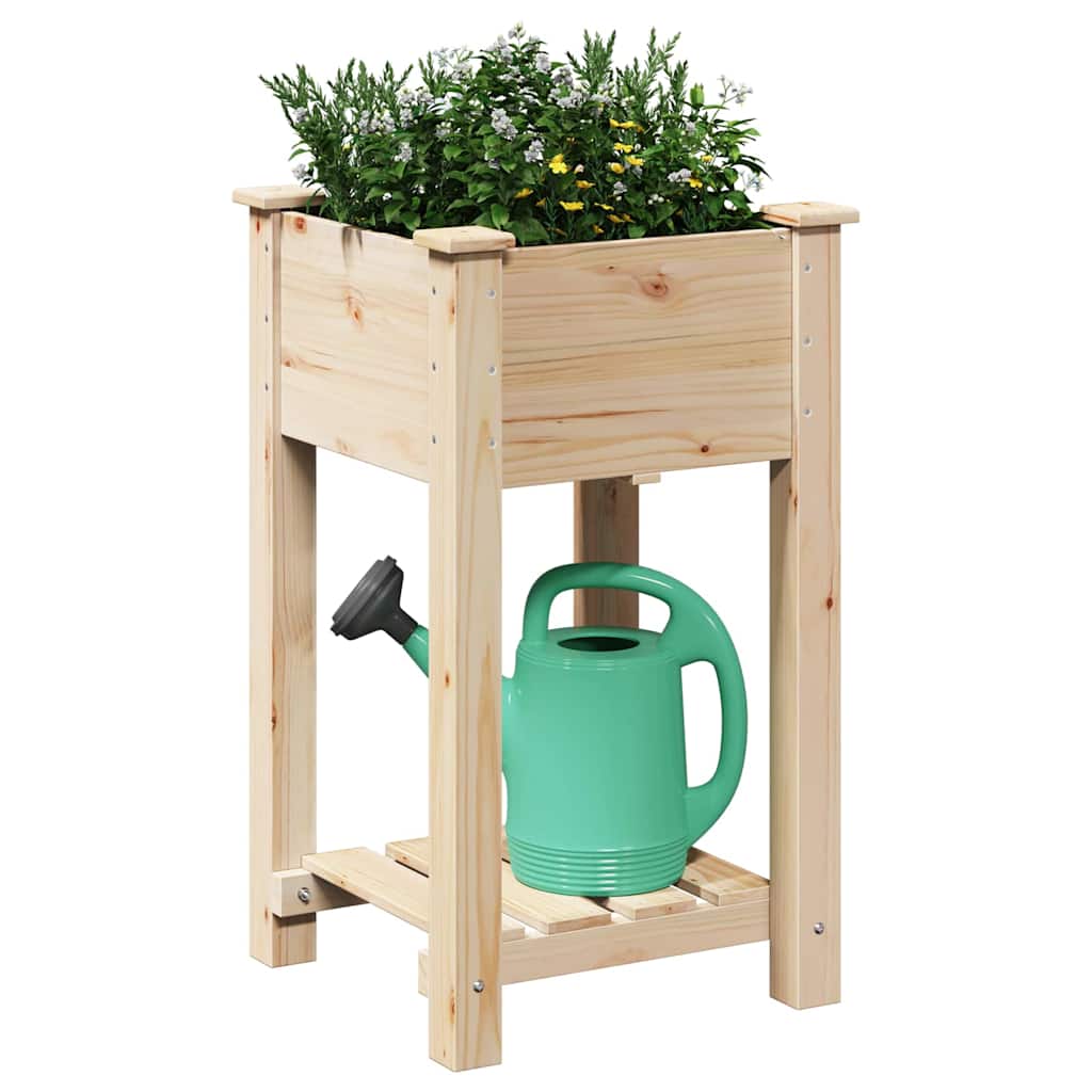 Garden Planter Beige Solid Fir Wood