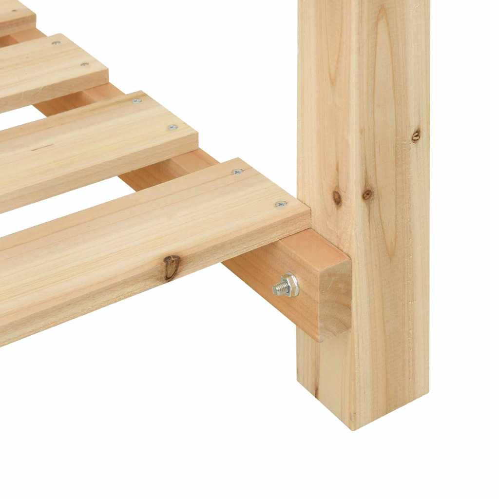 Planter Fir Wood Garden Raised Flower Bed Outdoor Beige Wooden Box 45 X 45 X 76.
