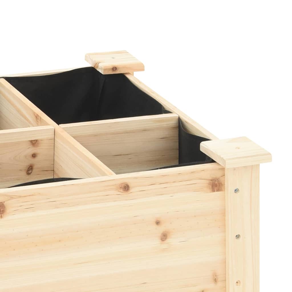 Garden Planter Beige Solid Fir Wood