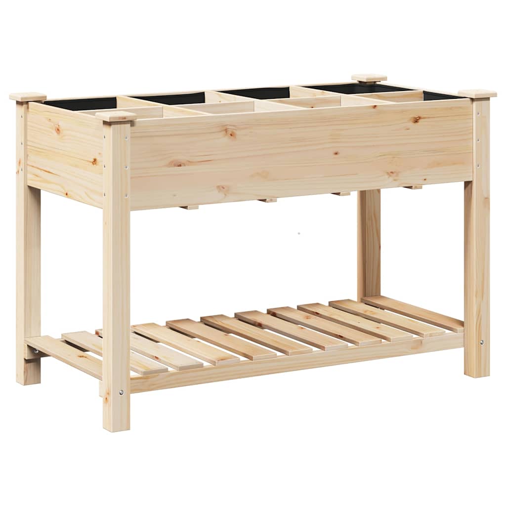 Garden Planter Beige Solid Fir Wood