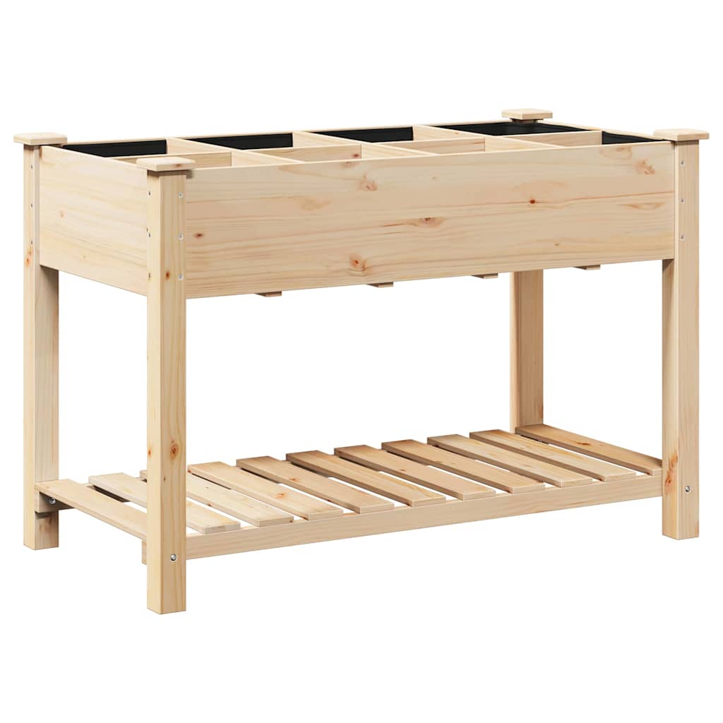 Garden Planter Beige Solid Fir Wood