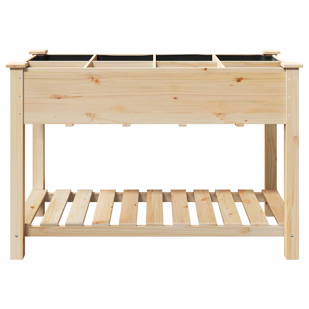 Garden Planter Beige Solid Fir Wood