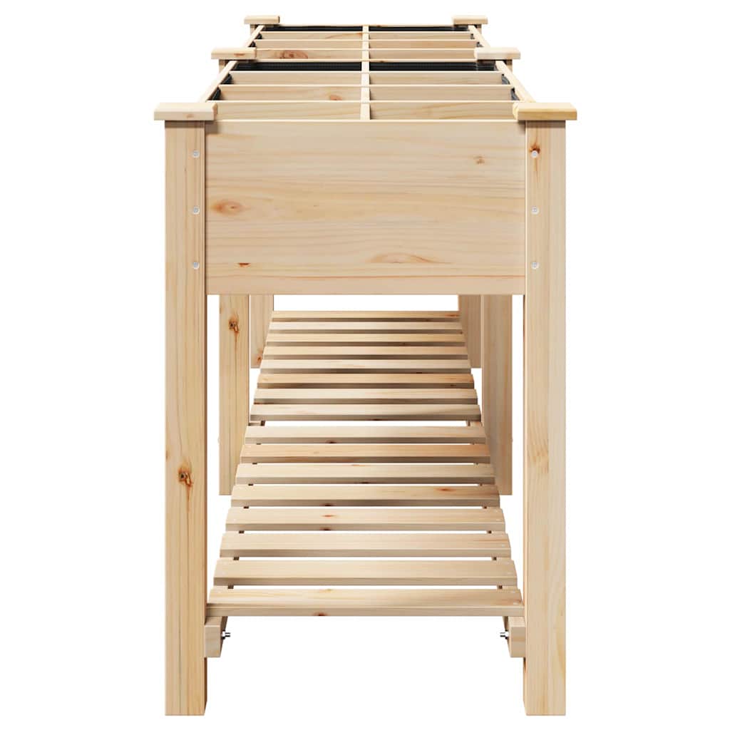 Garden Planter Beige Solid Fir Wood