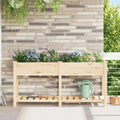 Garden Planter Beige Solid Fir Wood