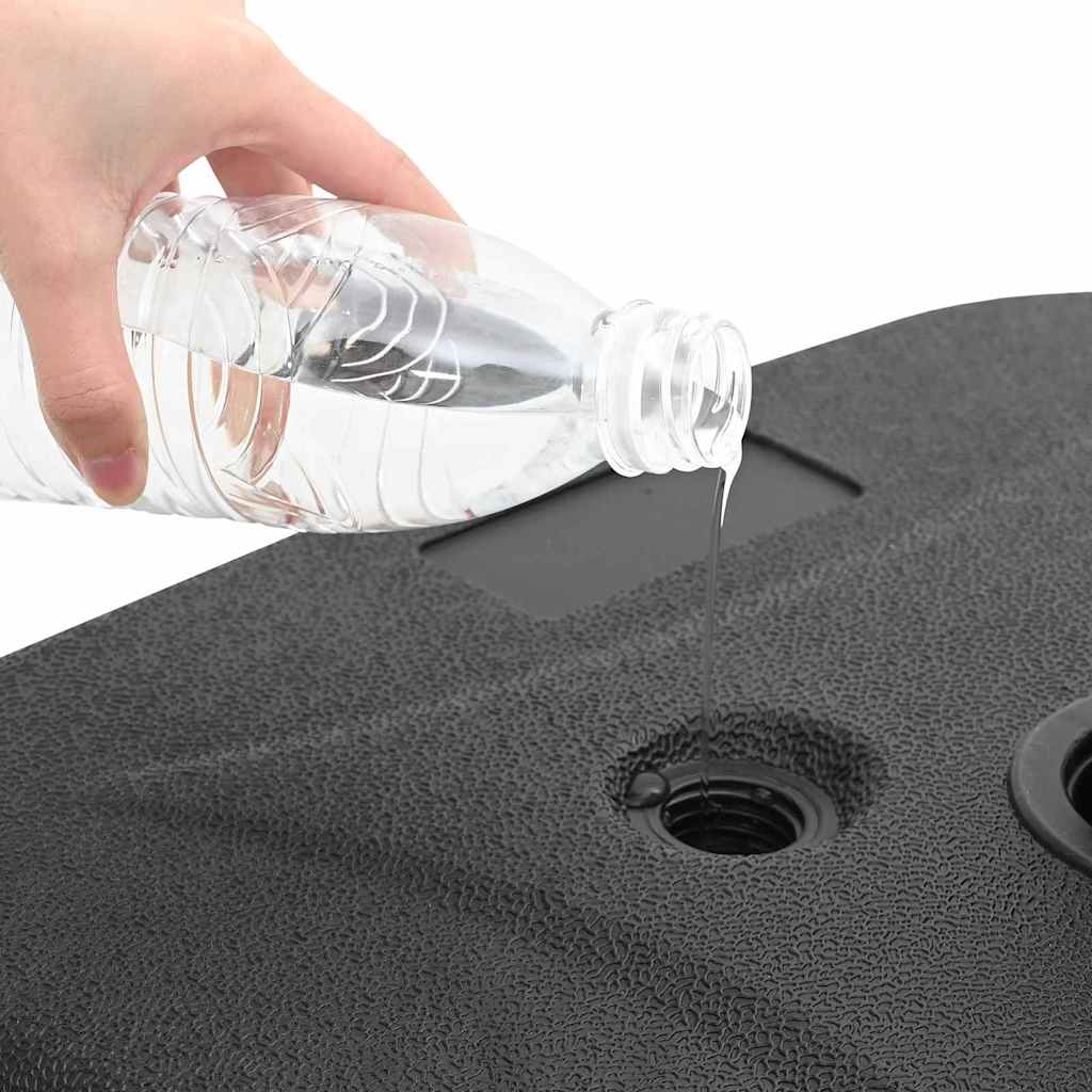 Parasol Base Black 45 X 45 X 29.5 Cm High-Density Polyethylene