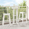 Outdoor Furniture Set Garden Bar 3 Pcs Hdpe White Light Grey Black Removable 55