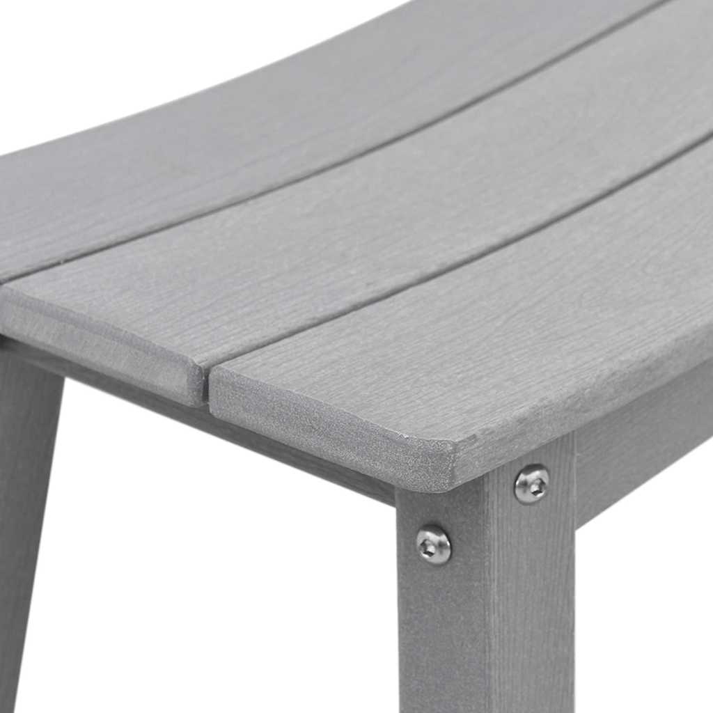Outdoor Furniture Set Garden Bar 4 Pcs Light Grey Hdpe Removable
