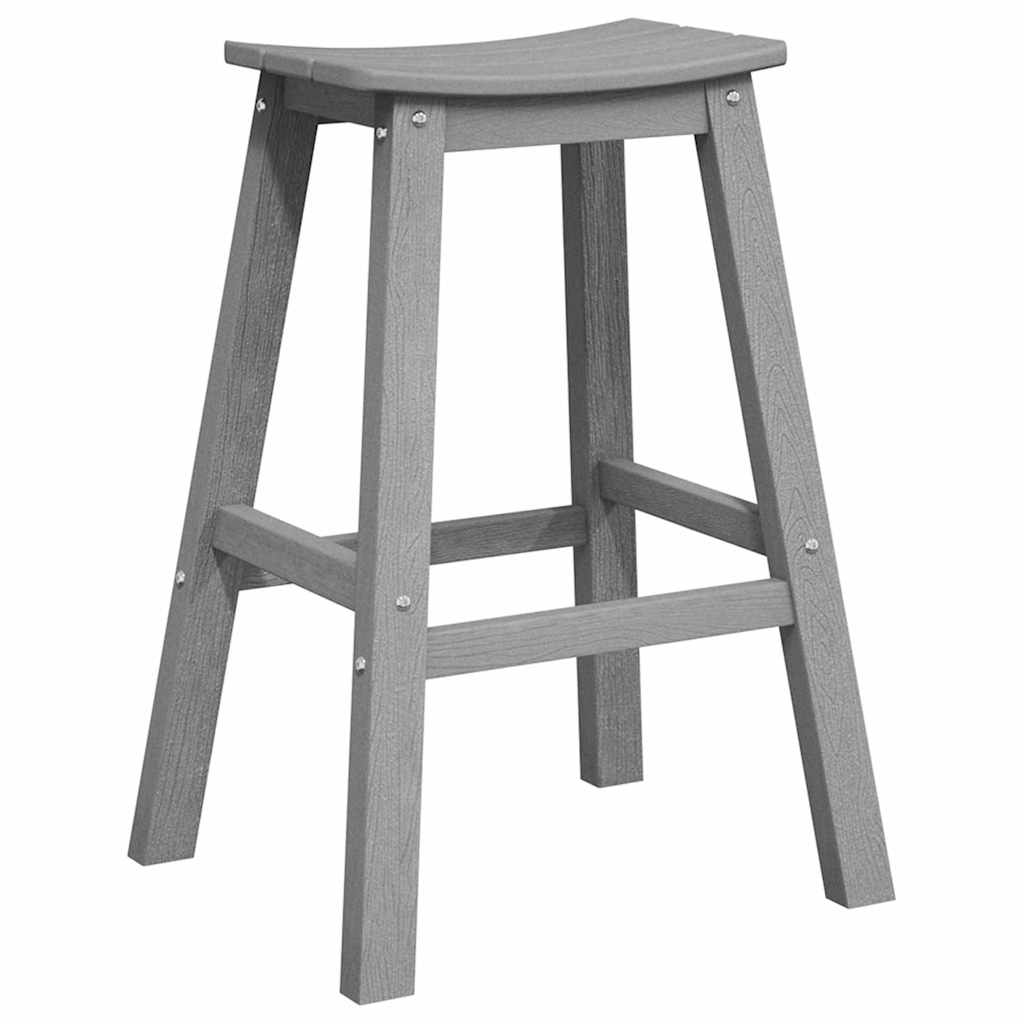 Outdoor Furniture Set Garden Bar 4 Pcs Light Grey Hdpe Removable